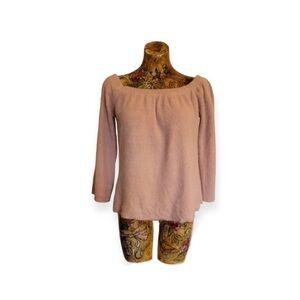 Ecrulab top sweater pink off shoulder small